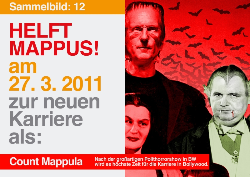 Helft Mappus! Am 27.3.2011 zur neuen Karriere als Count Mappula