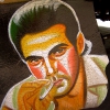 Arjun Rampal [Painted Bollywood Rickshaw Mudflap] at Paldi Char Rasta.