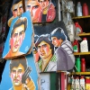 A shop selling Bollywood Rickshaw Mudflaps near Dili Diwarja.