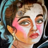 Aishwarya Rai in Danilimbda. Painted by local mudflap legend Bobby,